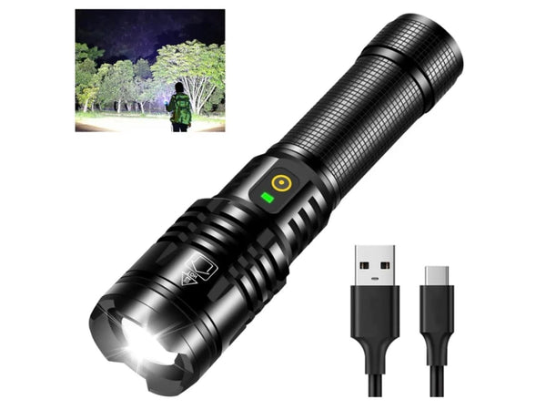 lanterna LED USB recarregável de alta potência Titanium - megapoint.com